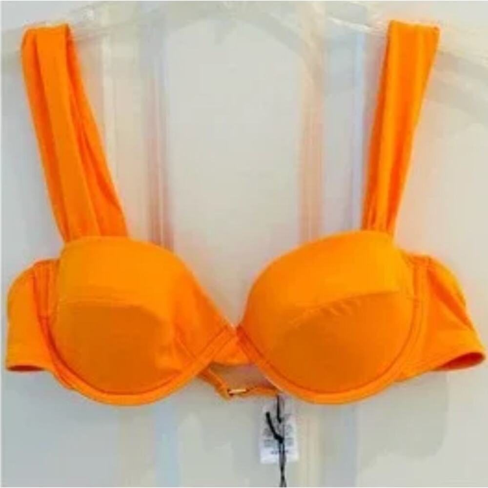 WeWoreWhat Claudia Bikini Top Orange Size Large